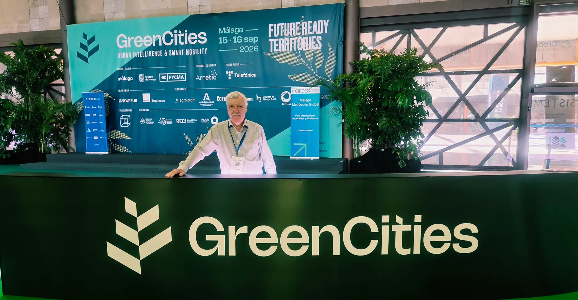 Ein Inhaber von Weise Logik auf der GreenCities-Veranstaltung